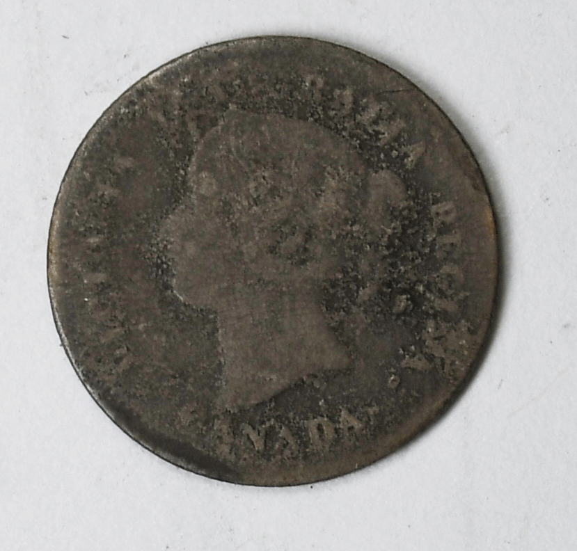 1872 H Canada 5c Five Cents Silver Coin Half Dime KM# 2