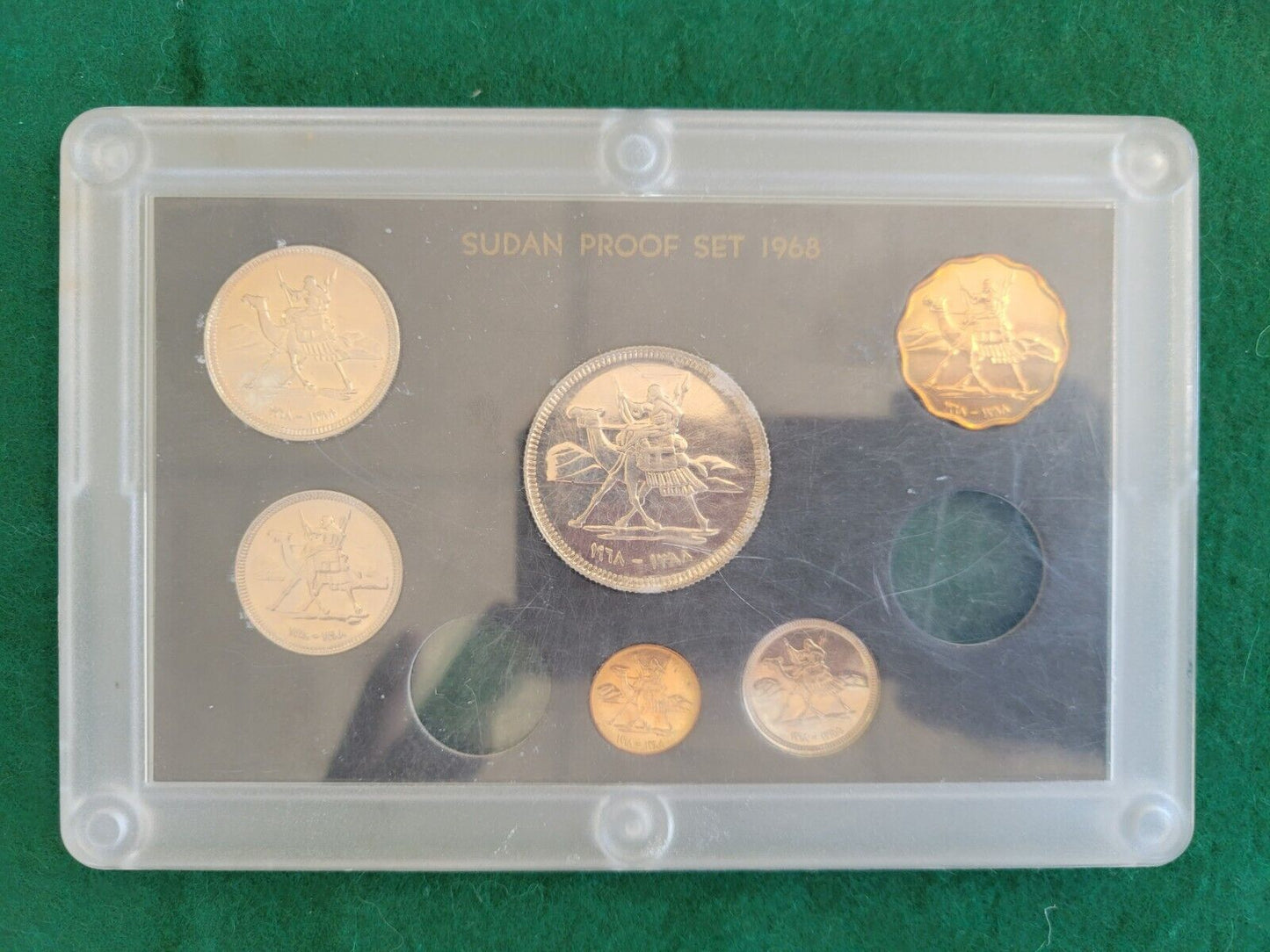 1968 Republic of Sudan 6 Coin Proof Set Khartoum Original Government Packaging