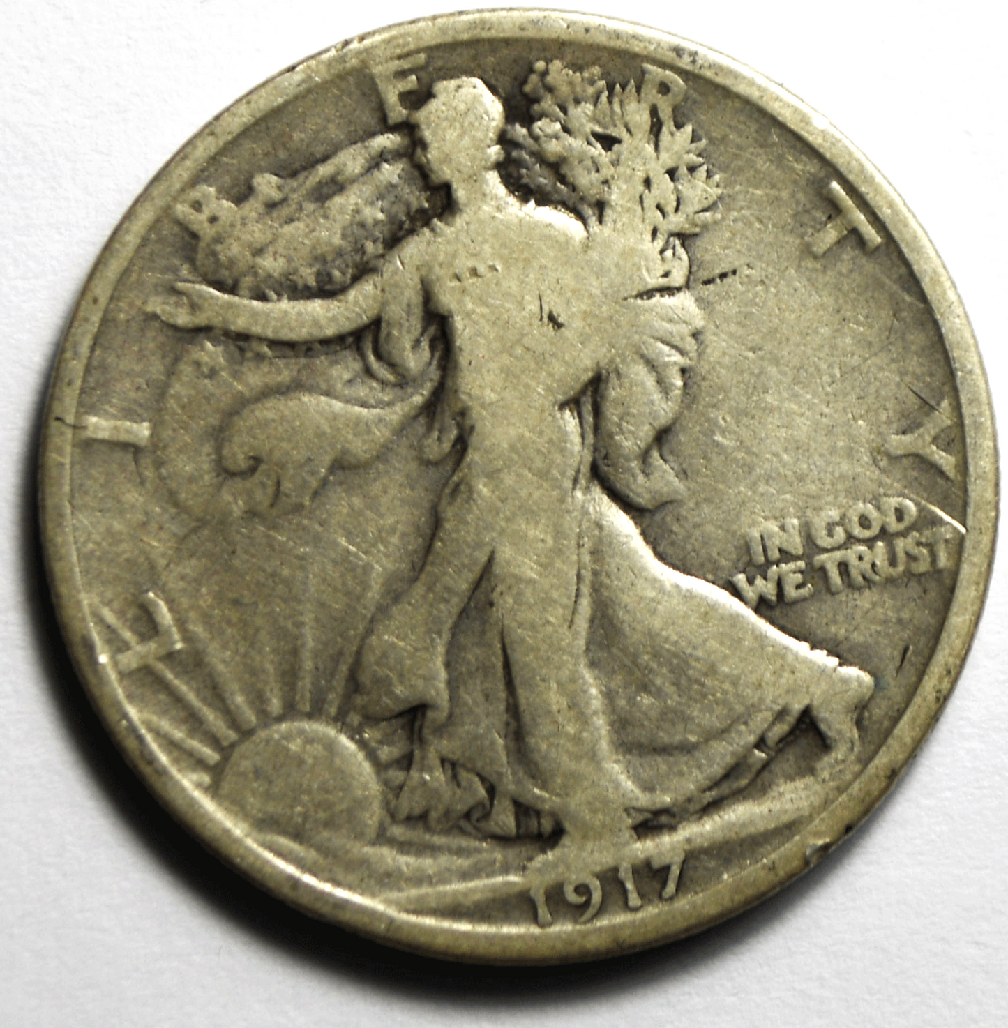 1917 50c Walking Liberty Silver Half Dollar Fifty Cents Philadelphia