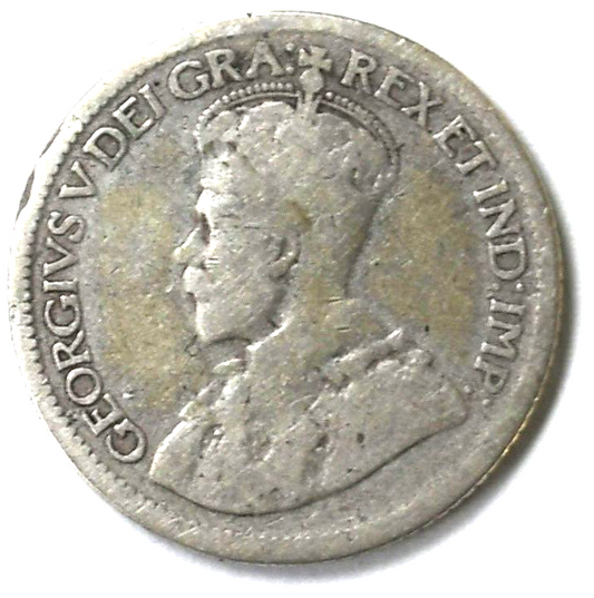 1931 Canada 10c Ten Cents Silver Coin Dime KM# 23a