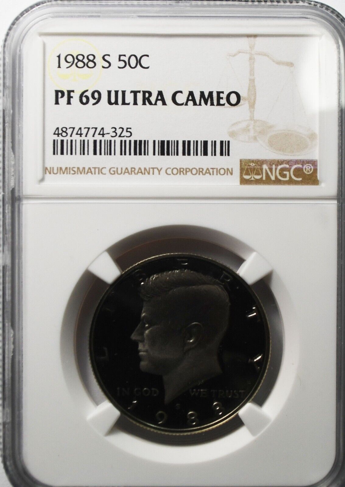 1988 S 50c Kennedy Half Dollar NGC PF69 Ultra Cameo Proof San Francisco