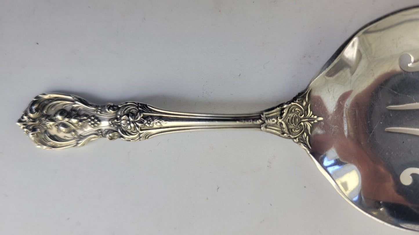 Reed & Barton Francis I Sterling Pierced Bon Bon Spoon4 5/8"- New Mark 1.2oz.