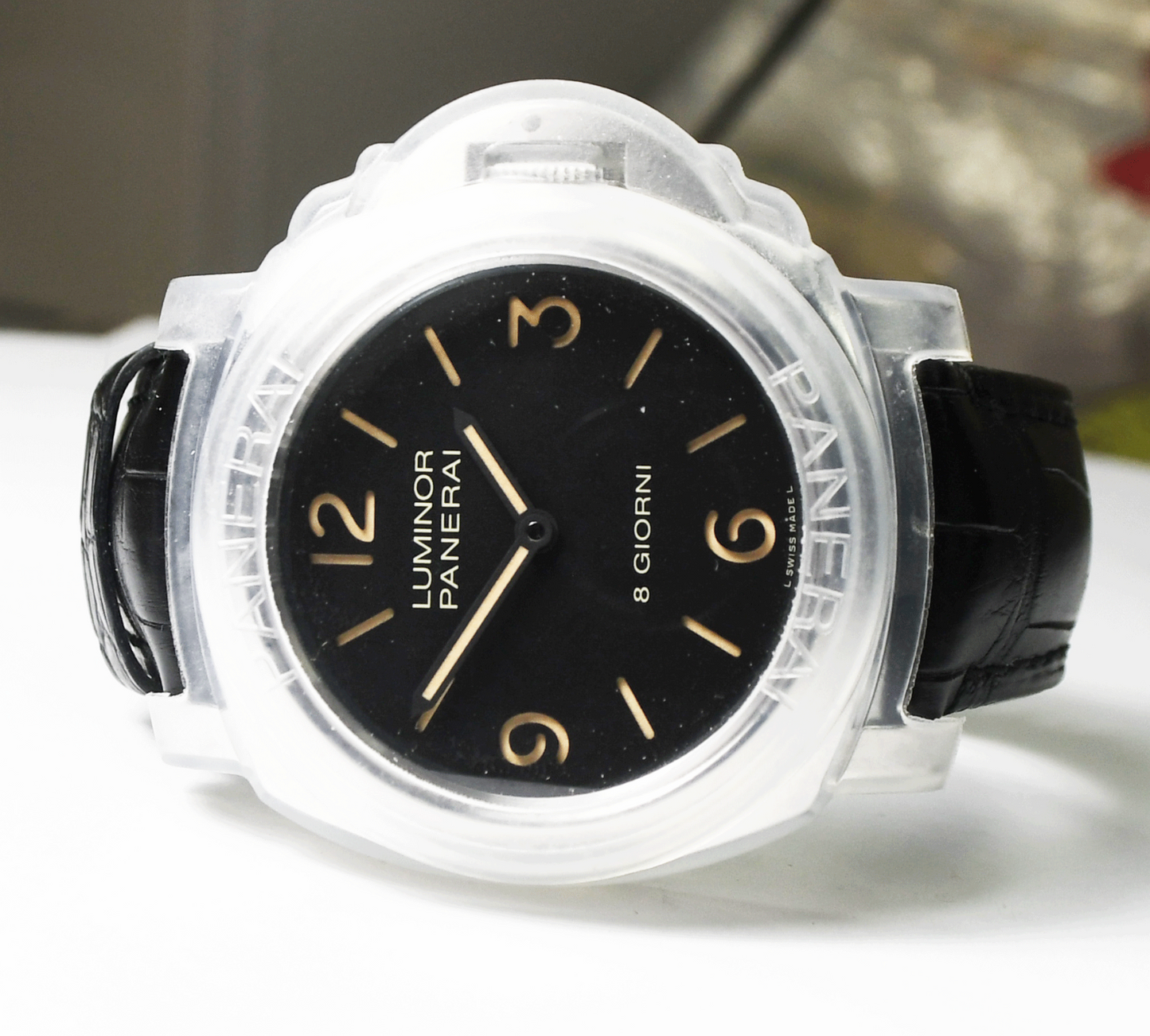 Panerai Luminor 8 Days Giorni 44mm SS OP7347 WR300m Box Papers & Strap PAM00915