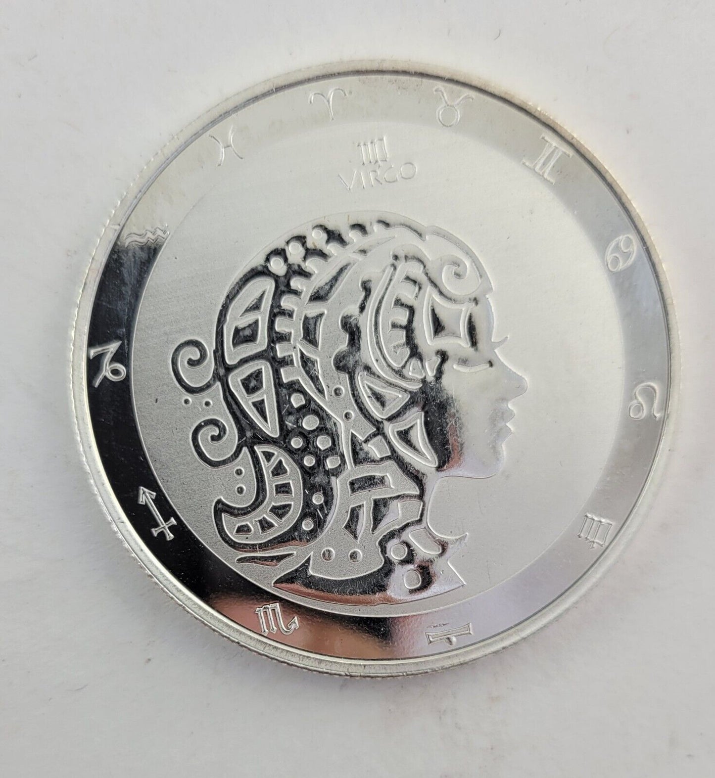 2022 Tokelau $5 Virgo Zodiac Symbol 1oz .999 Fine Silver Astrology Coin