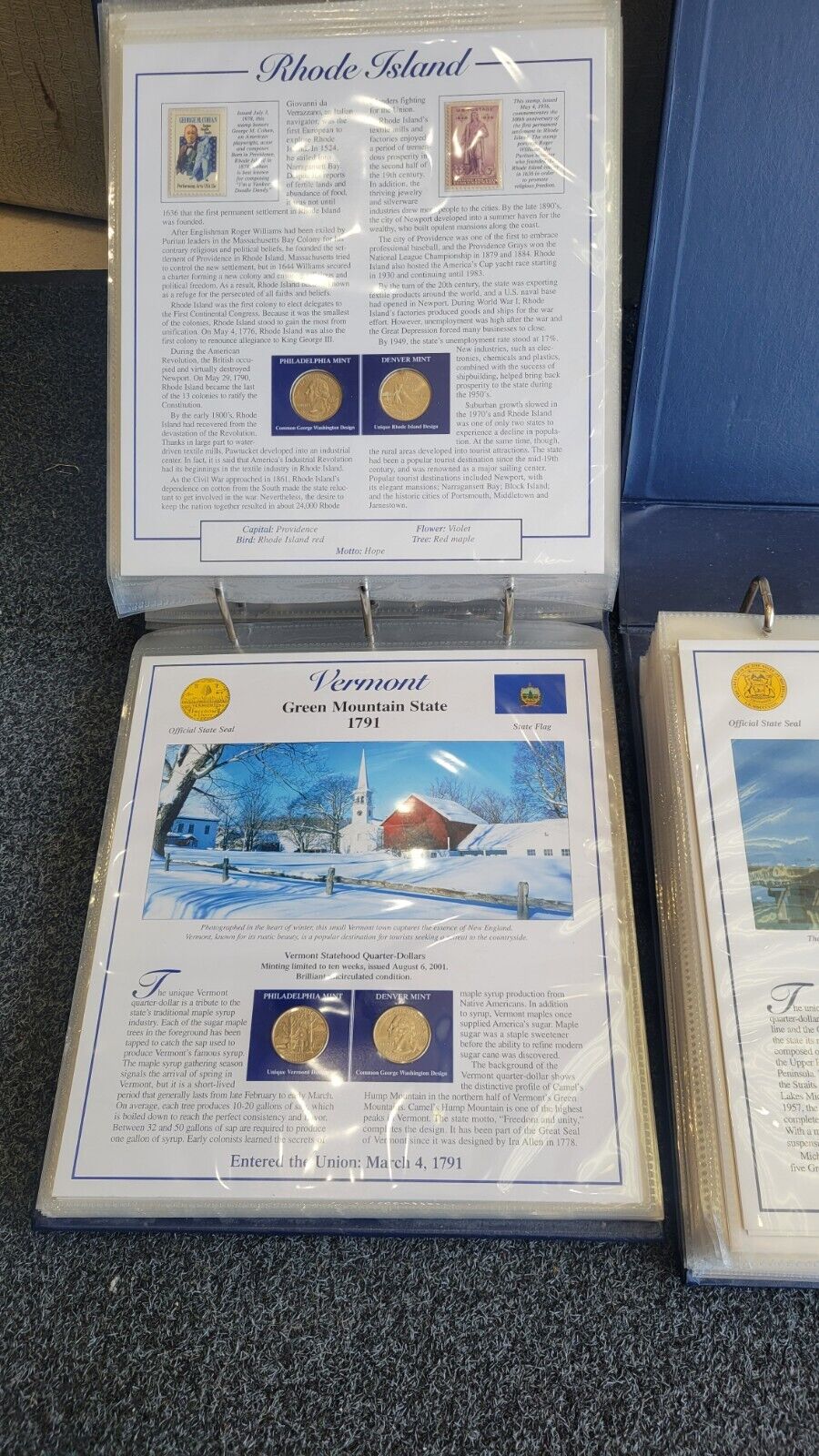Statehood Quarters Collection, Complete Vol 1 & 2 Postal Commemorative Society