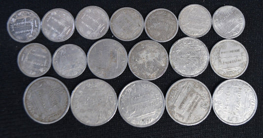 18pc France French Colonies Oceania Polynesia Coins Lot 1949-1988