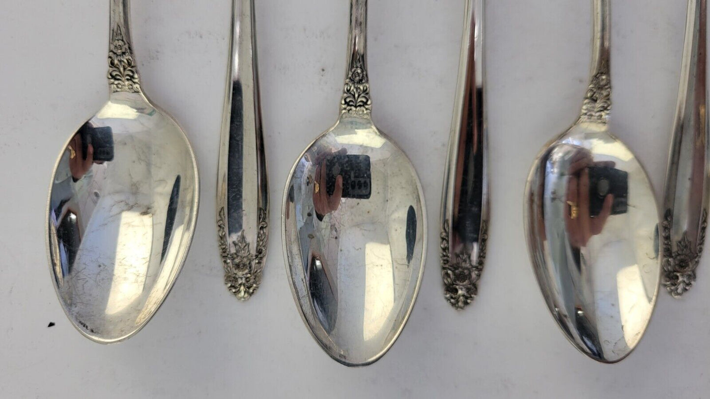7pc. International Prelude Sterling Silver  7 3/8" Long Iced Tea Spoons 6.3oz.