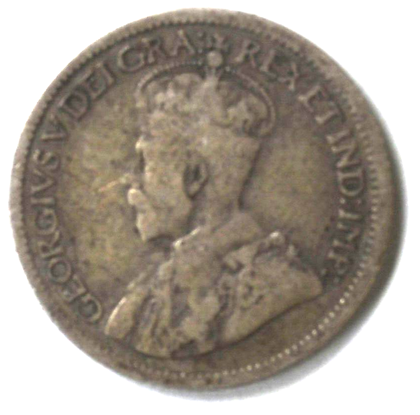 1915 Canada 10c Ten Cents Silver Coin Dime KM# 23