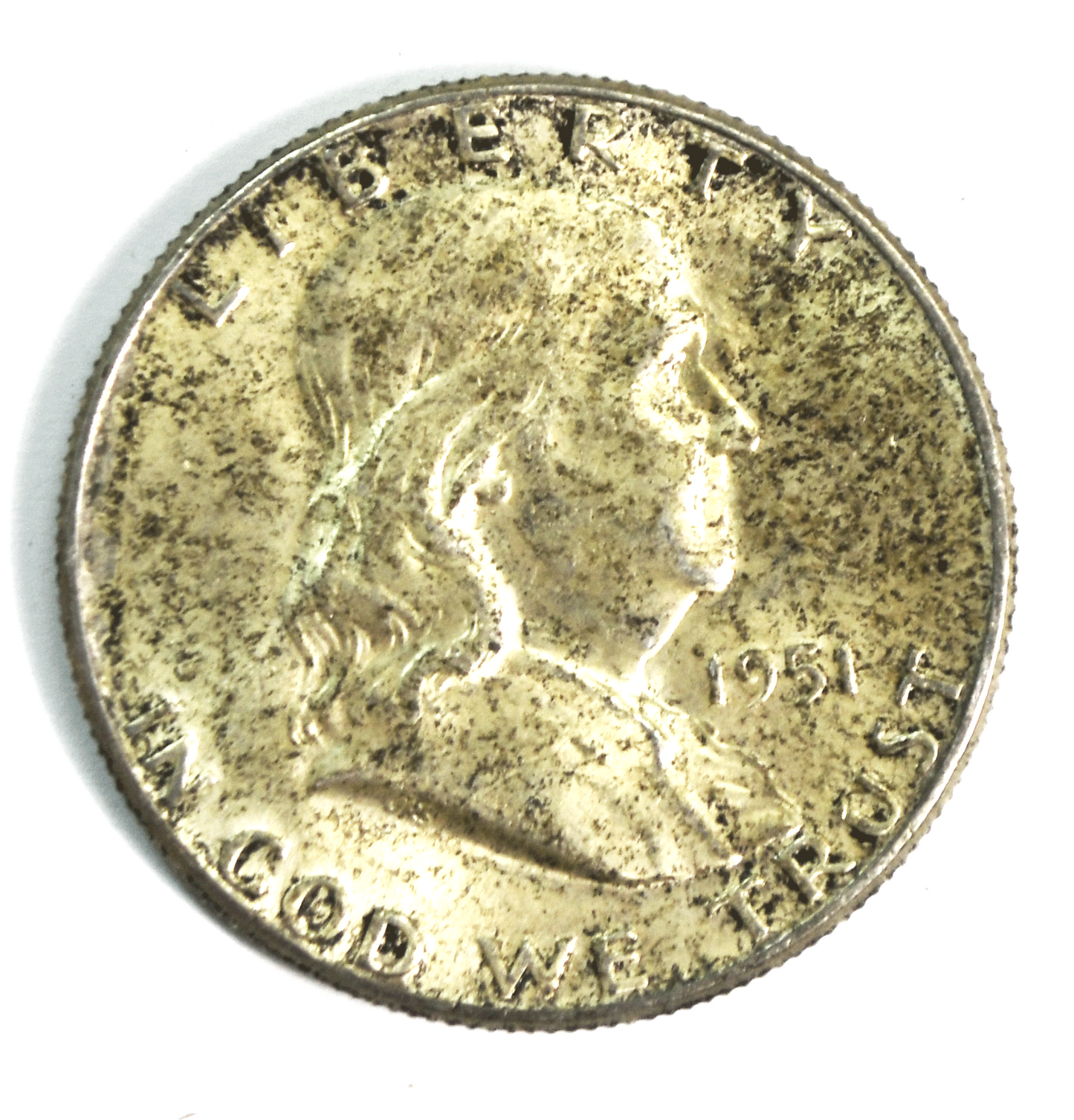1951 50c Franklin Silver Half Dollar Fifty Cents Philadelphia AU