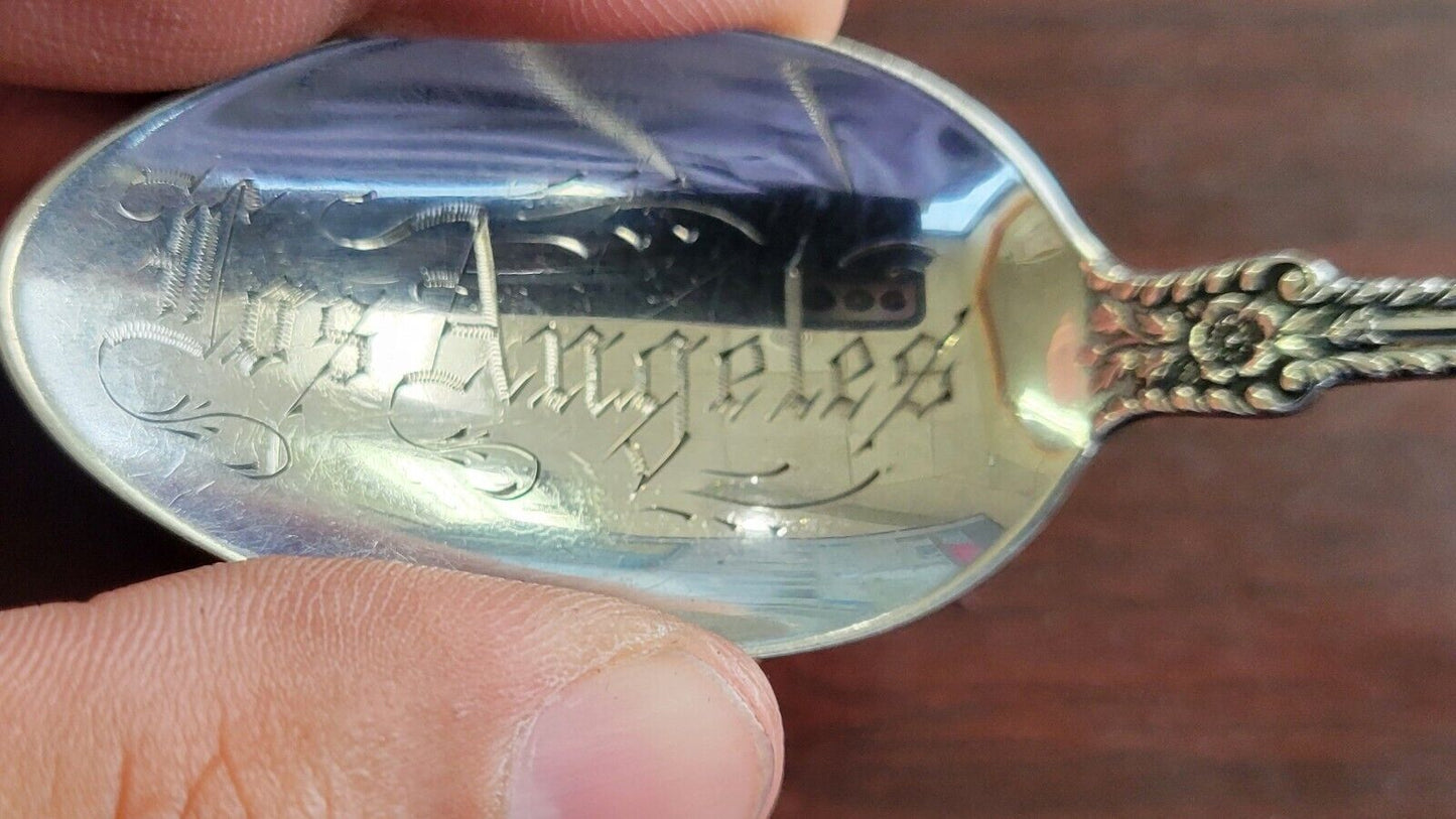 1903 Los Angeles Sterling Silver 5 3/8" Souvenir Spoon .56oz. By Gorham
