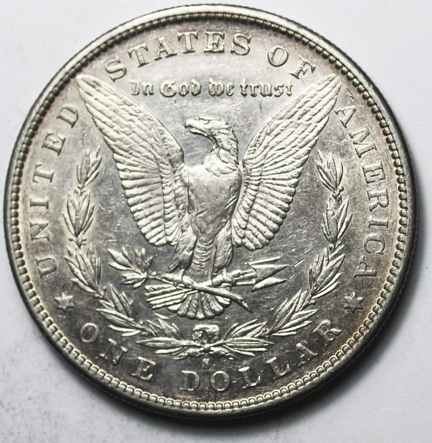1891 S $1 Morgan Silver One Dollar San Francisco AU