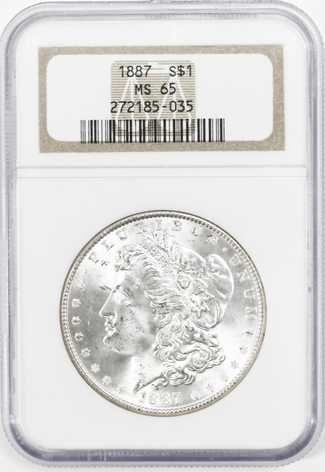 1887 $1 Morgan Silver Dollar MS65 NGC Uncirculated Philadelphia