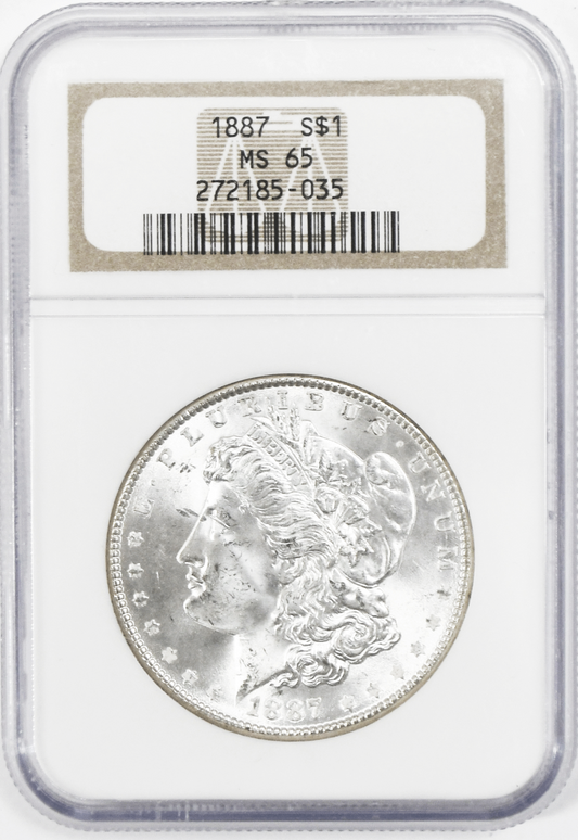 1887 $1 Morgan Silver Dollar MS65 NGC Uncirculated Philadelphia