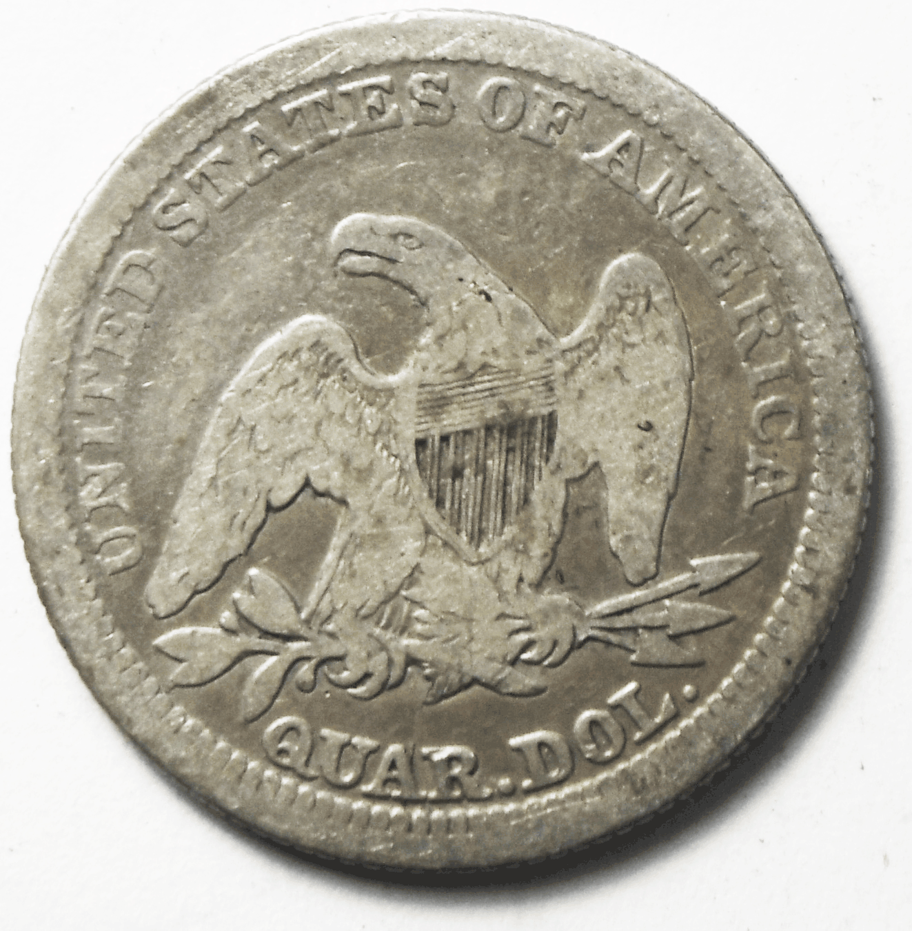 1854 25c Seated Liberty Silver Quarter Dollar Twenty Five Cents Philadelphia