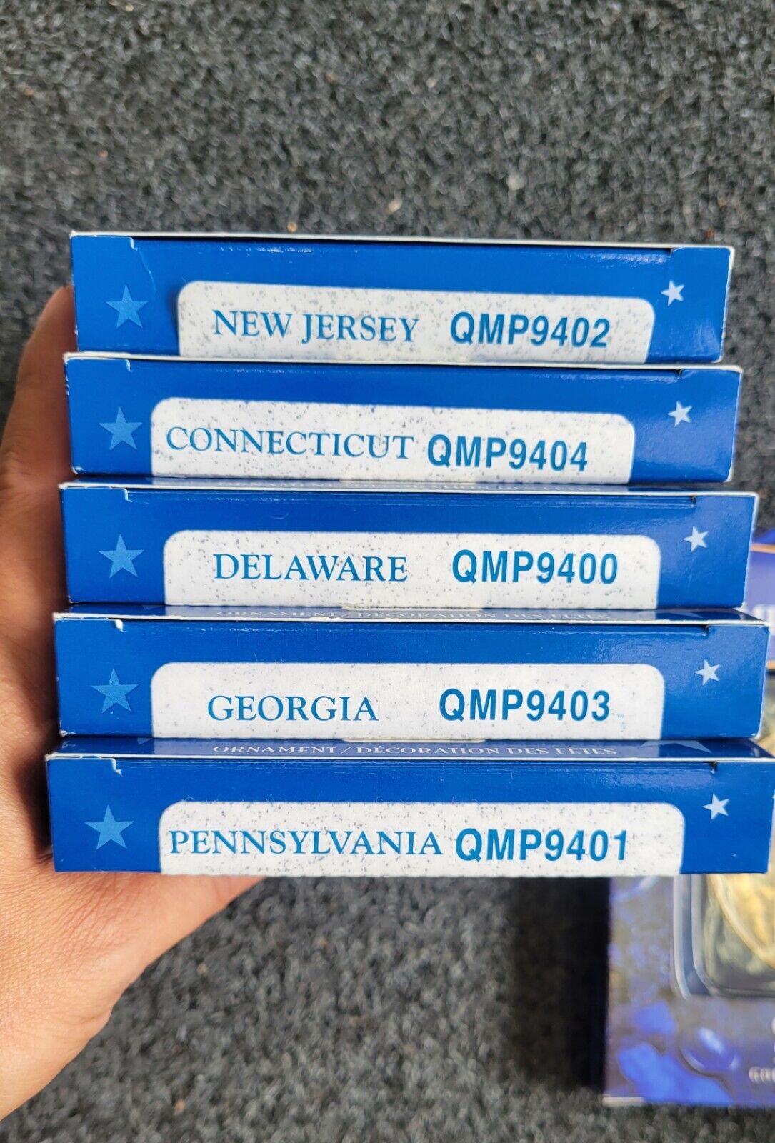 6pc. Hallmark American Spirit Collection Coin Ornament State Quarters Sacagawea