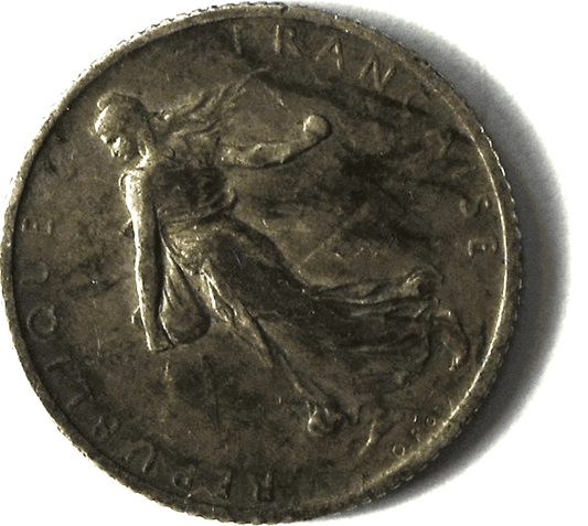 1912 France Silver One Franc Coin KM# 844.1