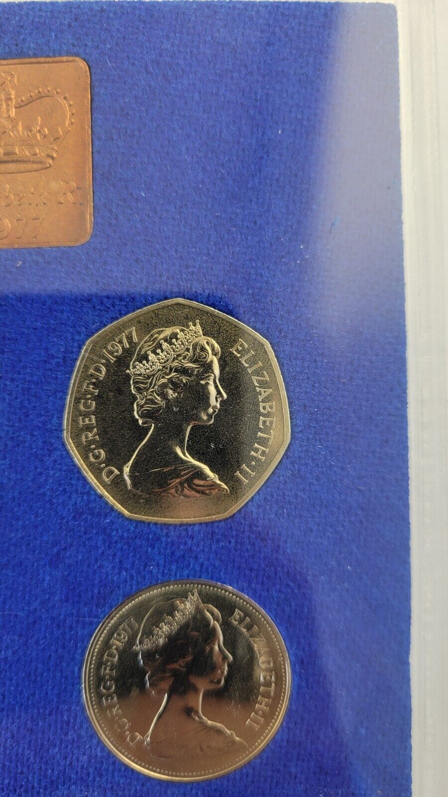 1977 Coinage Of Great Britain And Northern Ireland Set 7pc. Royal Mint