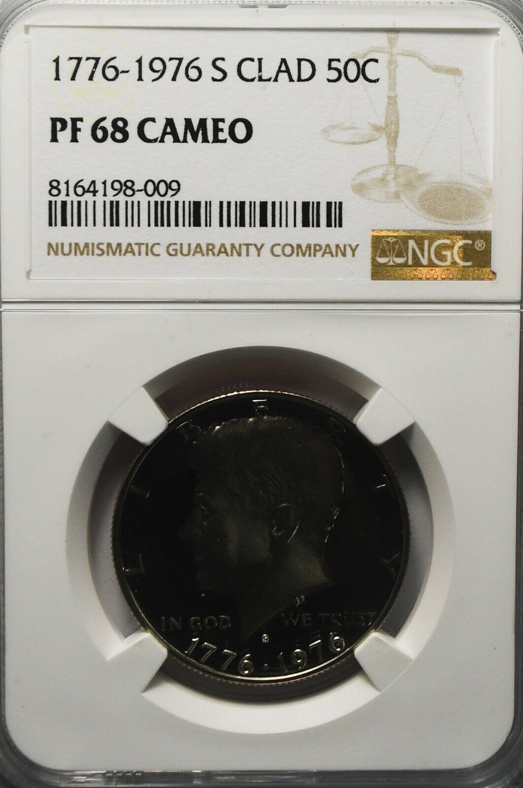 1976 S 50c Kennedy Half Dollar NGC PF68 Cameo Proof San Francisco