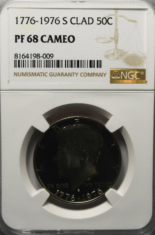 1976 S 50c Kennedy Half Dollar NGC PF68 Cameo Proof San Francisco