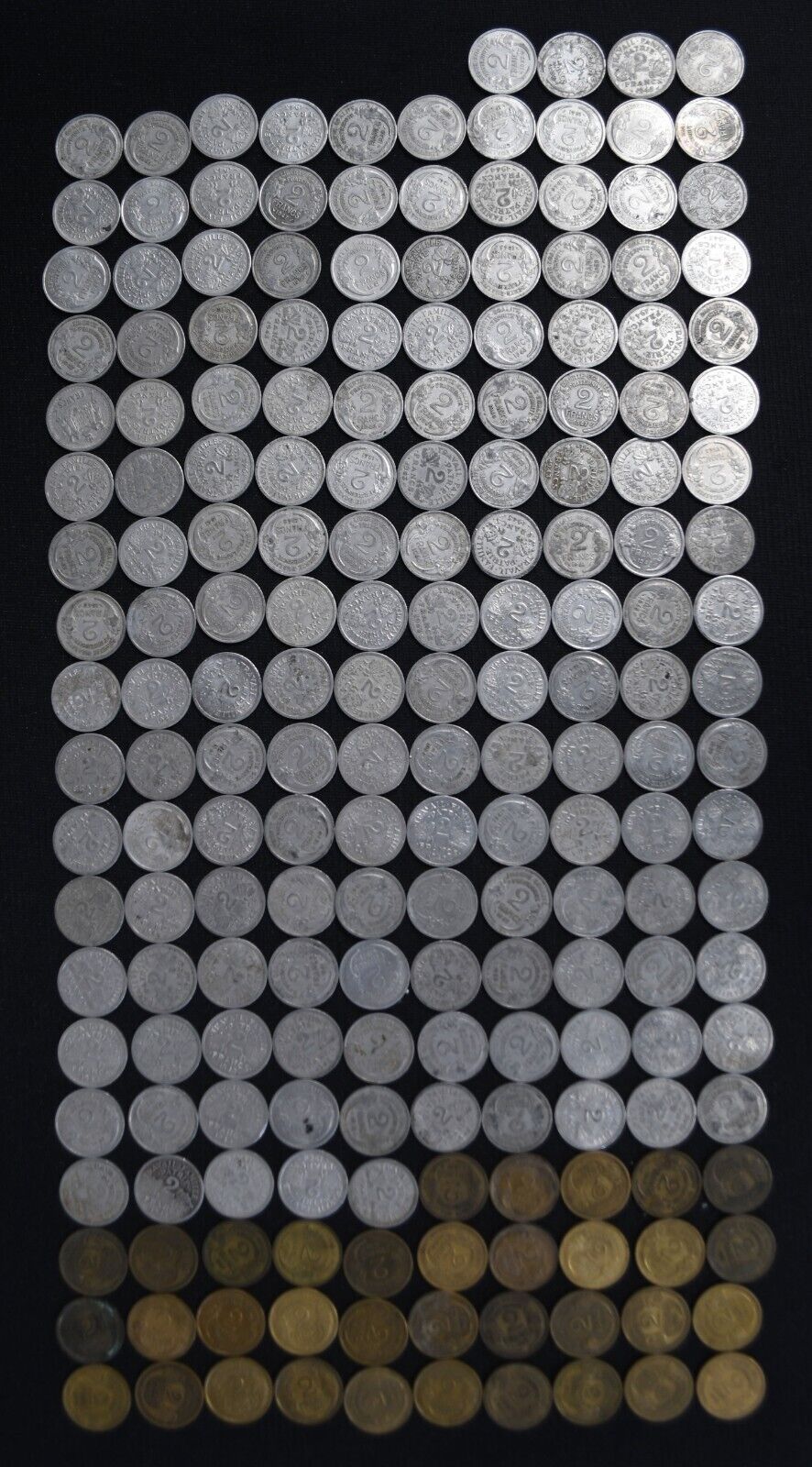 194pc France 2 Two Francs Coins Lot 1933-1959