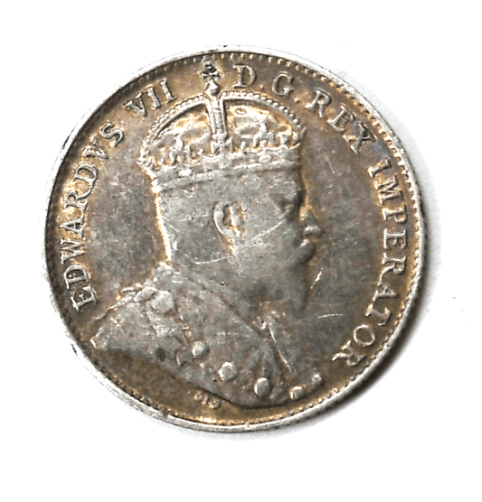 1902 Canada 5c Five Cents Silver Coin Half Dime KM# 9