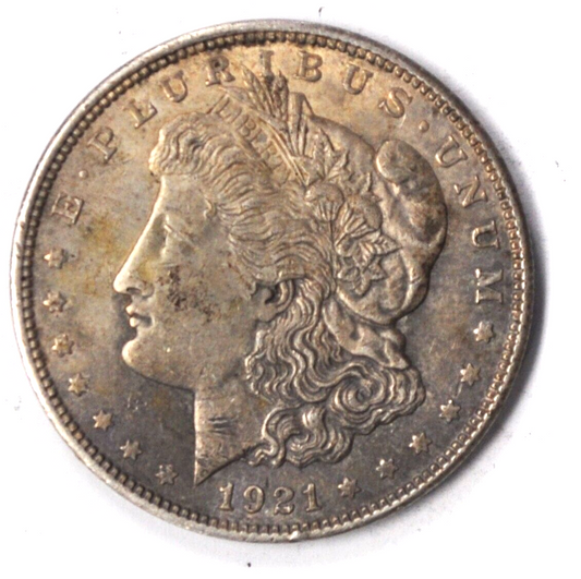 1921 $1 Morgan Silver One Dollar US Coin Philadelphia  VAM 28A Wide Reeds