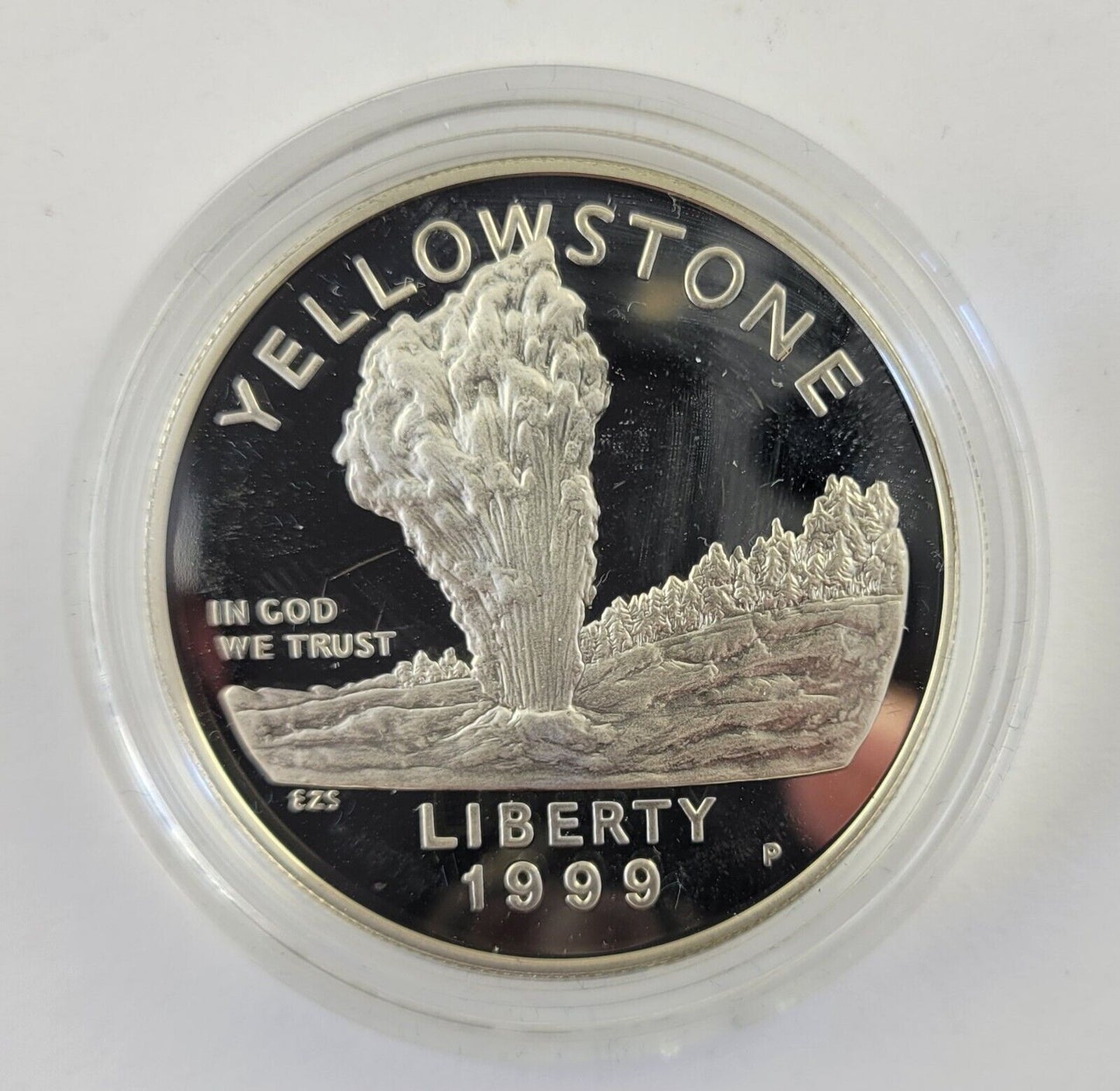 1999-P Yellowstone National Park Silver Commemorative Program 2 Coin Set Boxed