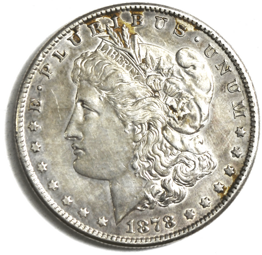 1878 S $1 Morgan American Silver One Dollar US San Francisco AU