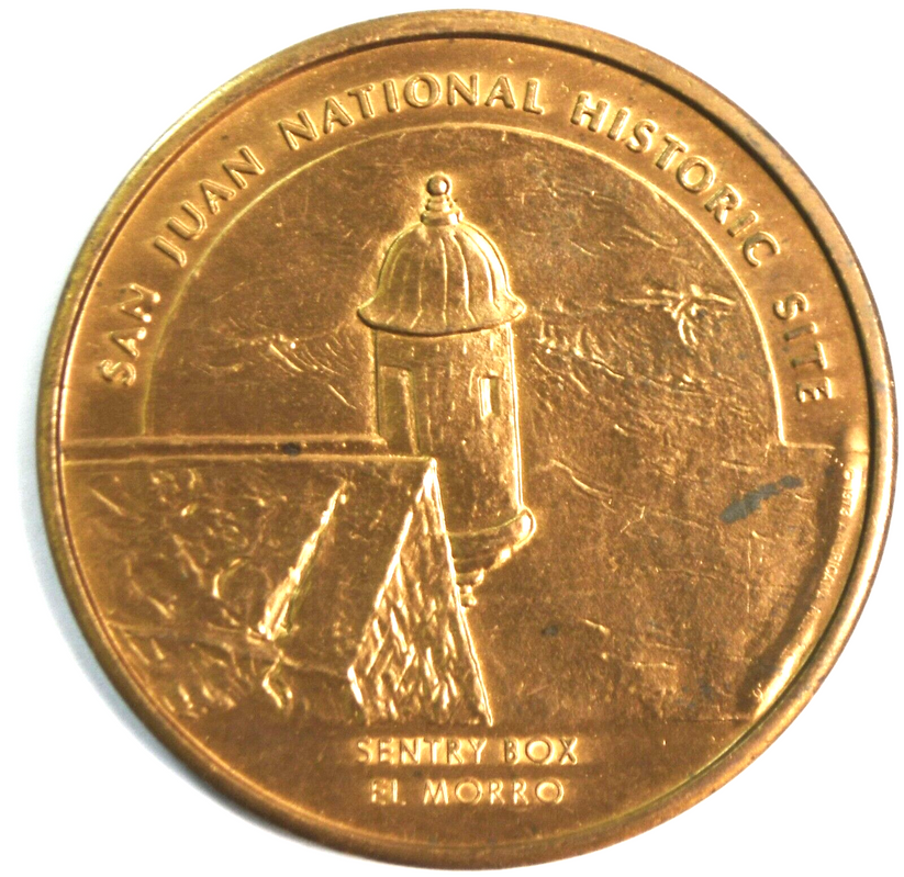 San Juan National Historic Site Sentry Box El Morro Medal Token Puerto ...