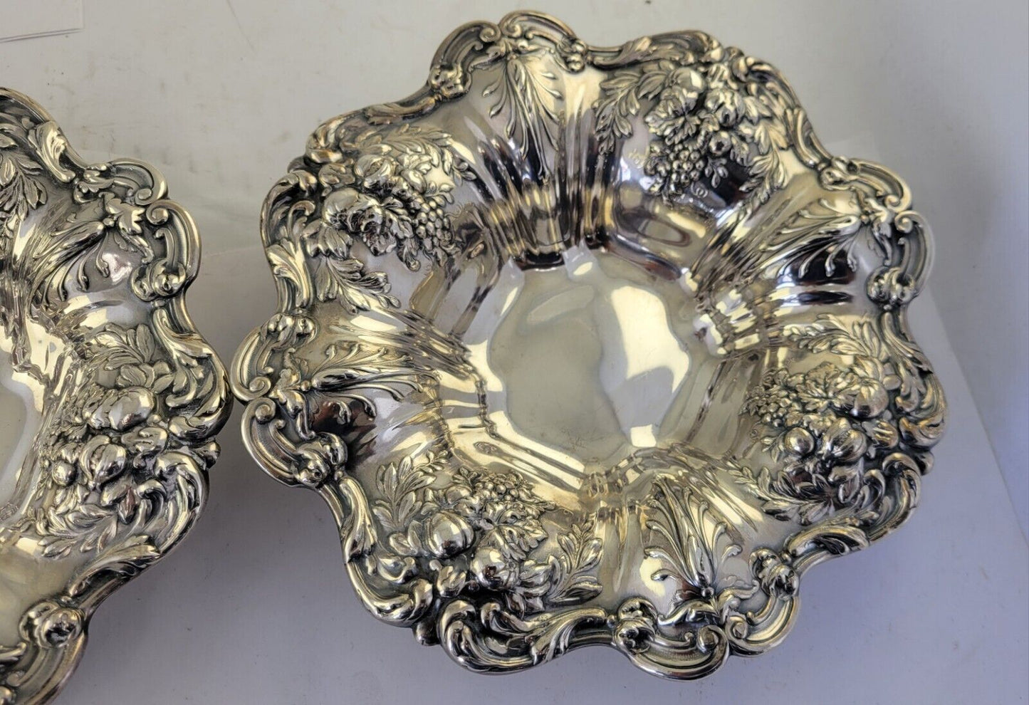 Set of 2 Francis I by Reed & Barton 8" Sterling Bon Bon Fruit Bowls 19.9oz