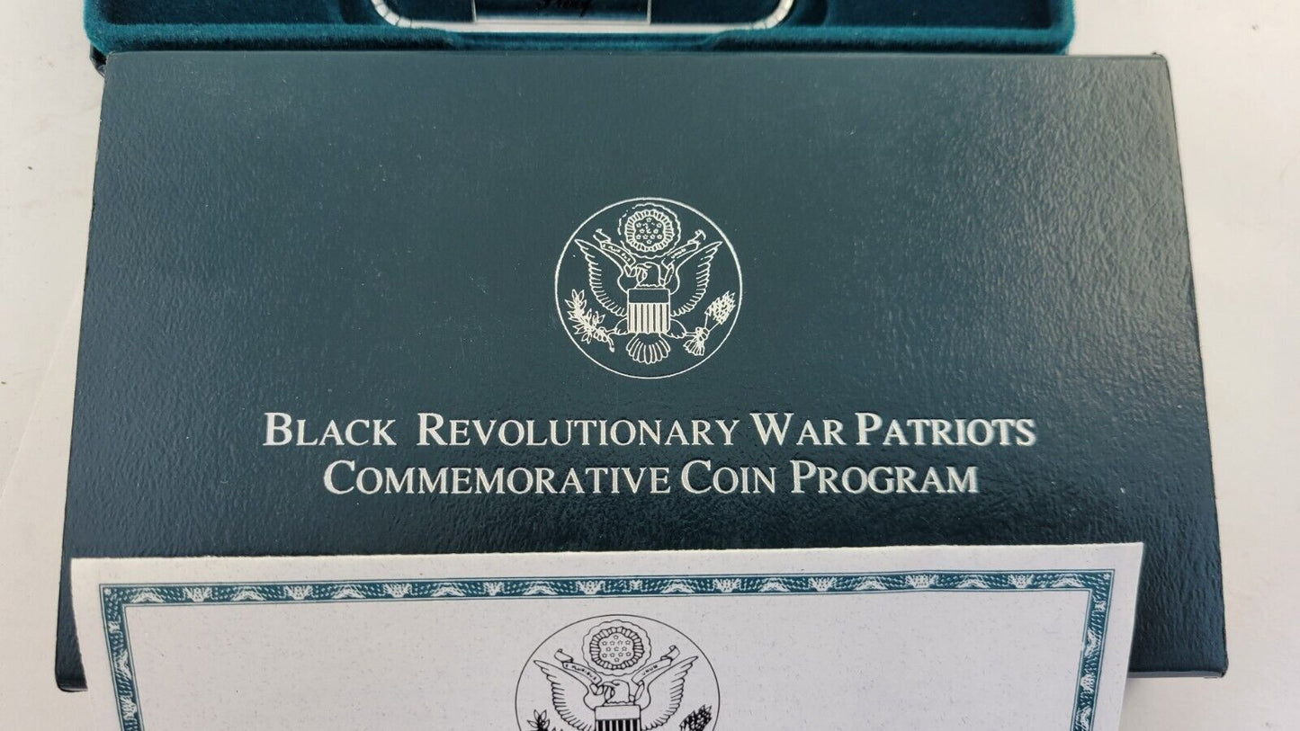 1998 S Black Revolutionary War Patriots Commemorative Silver Dollar Proof Coin