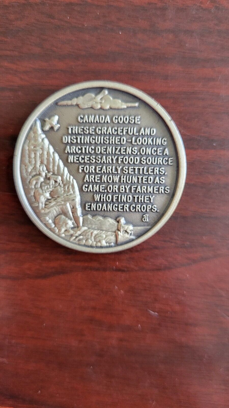 Longines Symphonette Sterling Canada Goose Wildlife Series Medal 1.1oz Coin