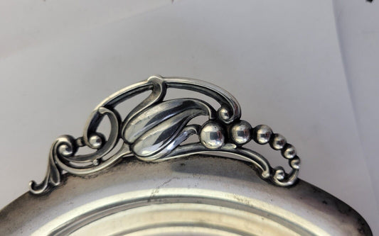Blossom by Webster Sterling Silver 8" Wide Dish Tray Georg Jensen Style 6.1oz.