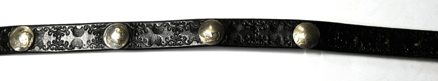 Sterling Rosco Scott Turquoise 76mm x 57mm Buckle 23mm 40" Buffalo 5c Belt