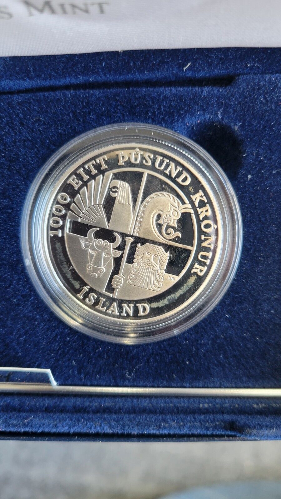 6 Commemorative US MINT Boxed Leif, Ellis, Capitol, Olympic, WWII 50TH, Rushmore