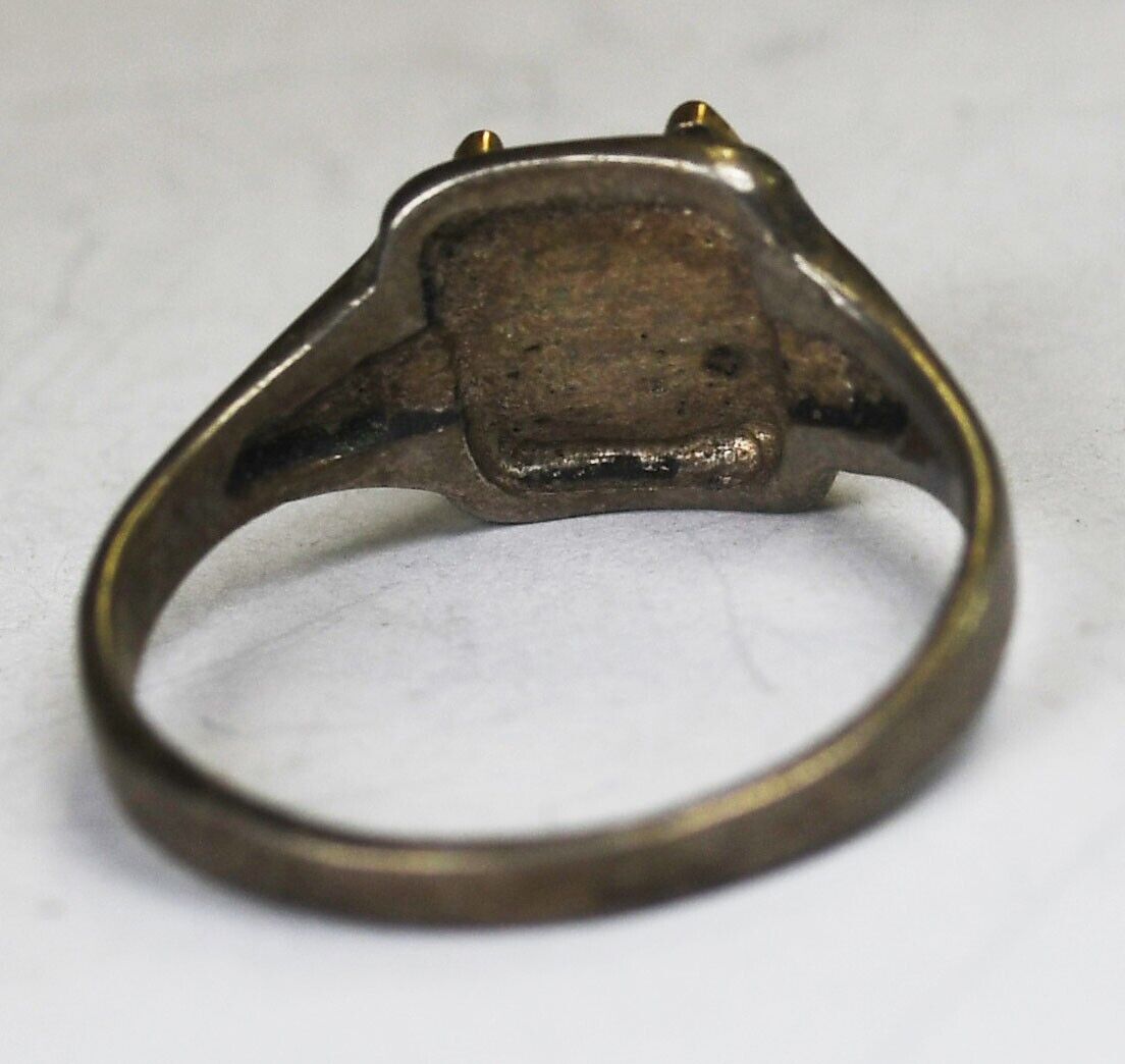 Sterling Gold Fox Head Viking Cub Scouts Horseshoe Wolf Ring 9mm Size 6.25