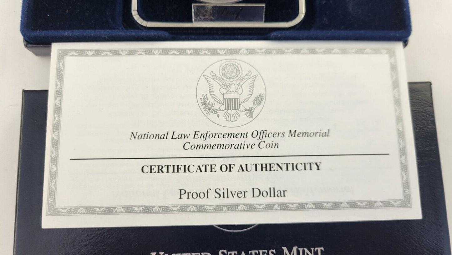 1997 P US Mint National Law Enforcement Officers Memorial Silver Dollar Coin