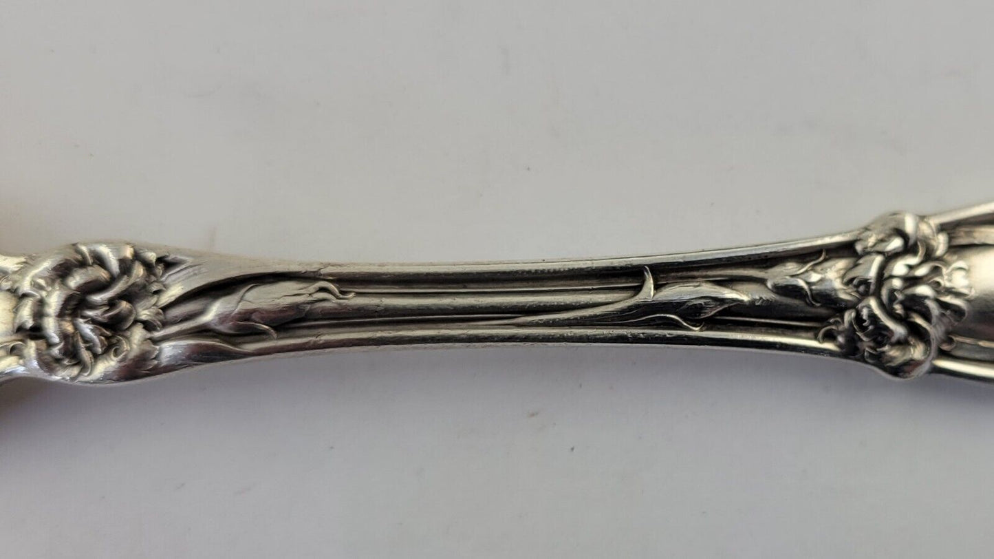 Carnation by Wallace Sterling Silver 7  1/4" Cold Meat Serving Fork 1.3oz.