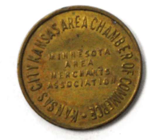 Minnesota Area Merchants Downtown Parking Token KC Kansas 22mm