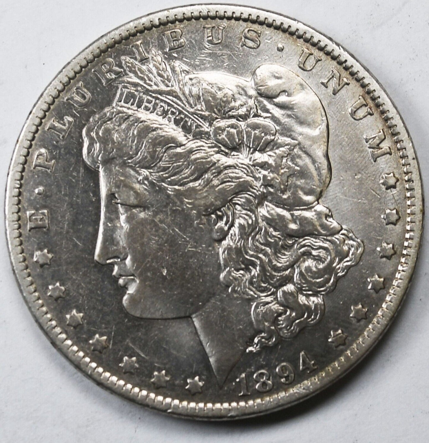1894 $1 Morgan Silver One Dollar Rare Philadelphia AU Cleaned