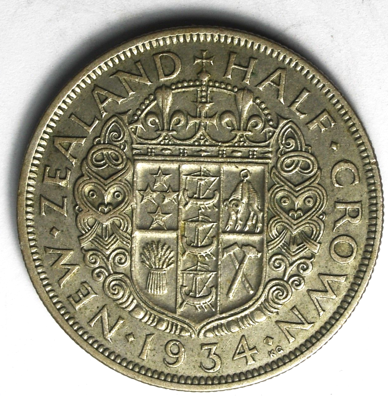 1934 Great Britain Half 1/2 Crown KM# 835 Silver Coin