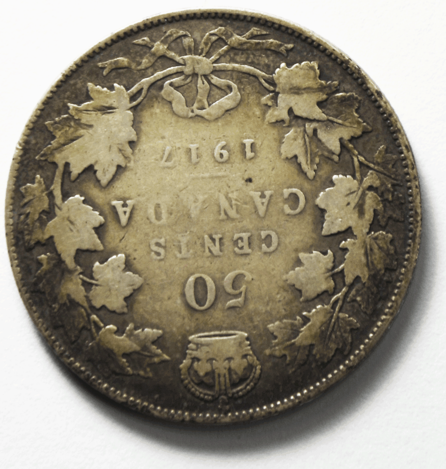1917 50c Fifty Cents Silver Coin Canada Half Dollar KM# 25