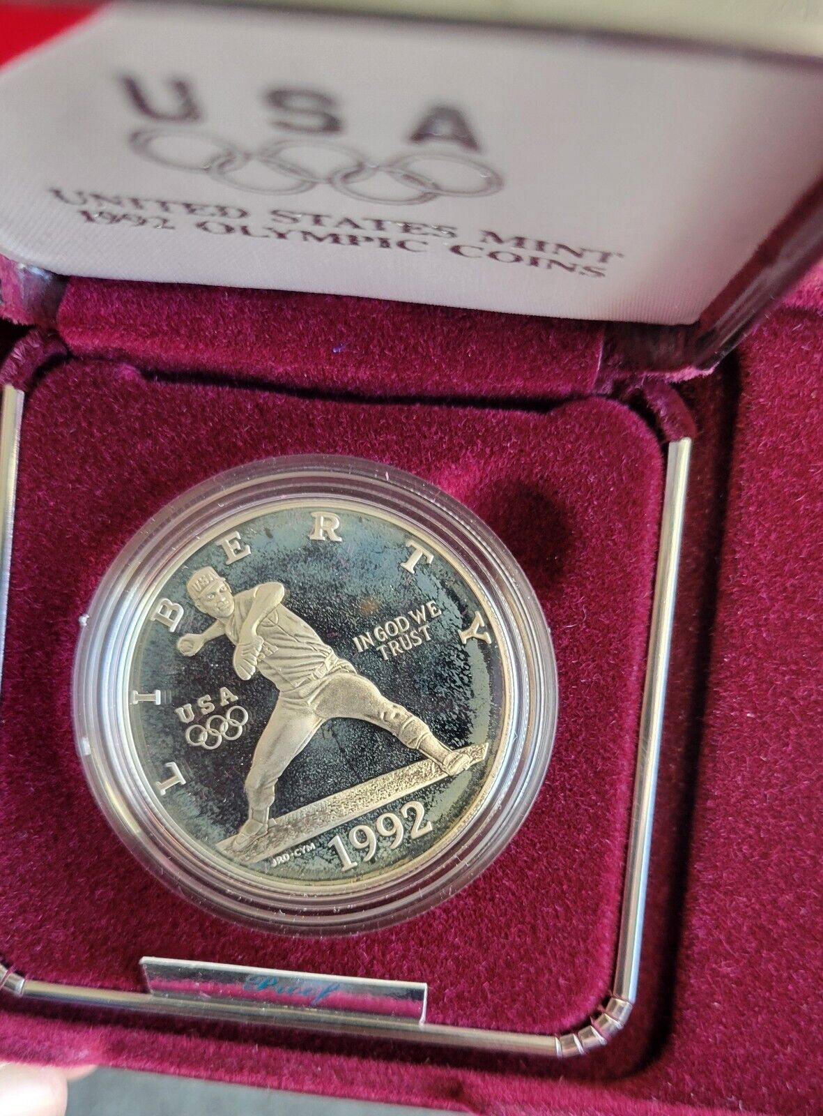 6 Commemorative US MINT Boxed Leif, Ellis, Capitol, Olympic, WWII 50TH, Rushmore