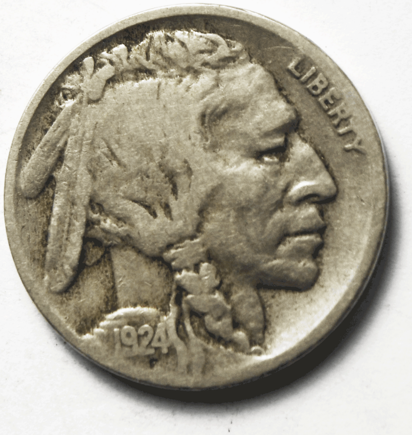 1924 D 5c Buffalo Nickel Five Cents Denver