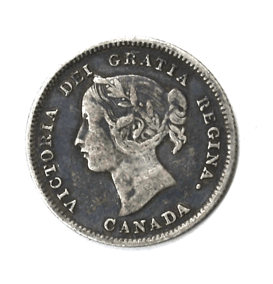 1901 Canada 5c Five Cents Silver Coin Half Dime KM# 2