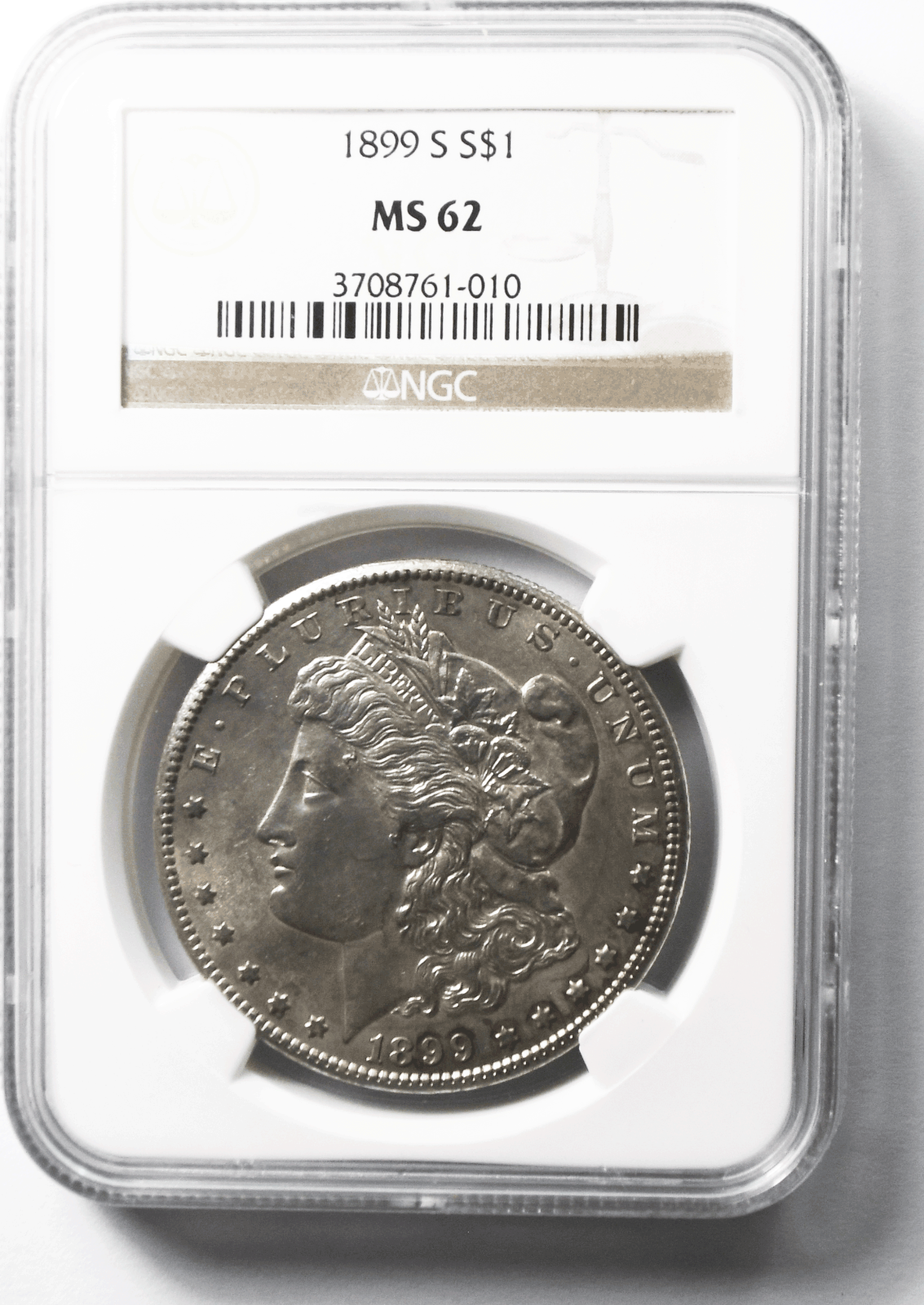 1899 S $1 Morgan Silver Dollar MS62 NGC Uncirculated San Francisco