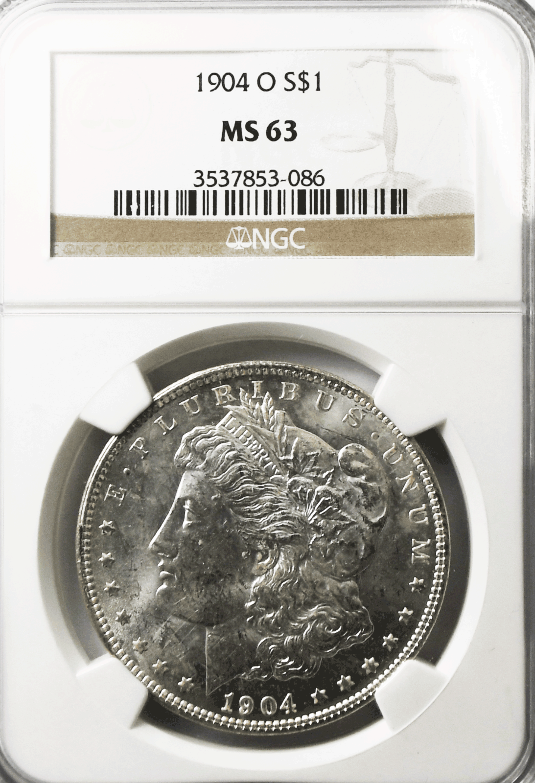 1904 O $1 Morgan Silver Dollar MS63 NGC Uncirculated New Orleans