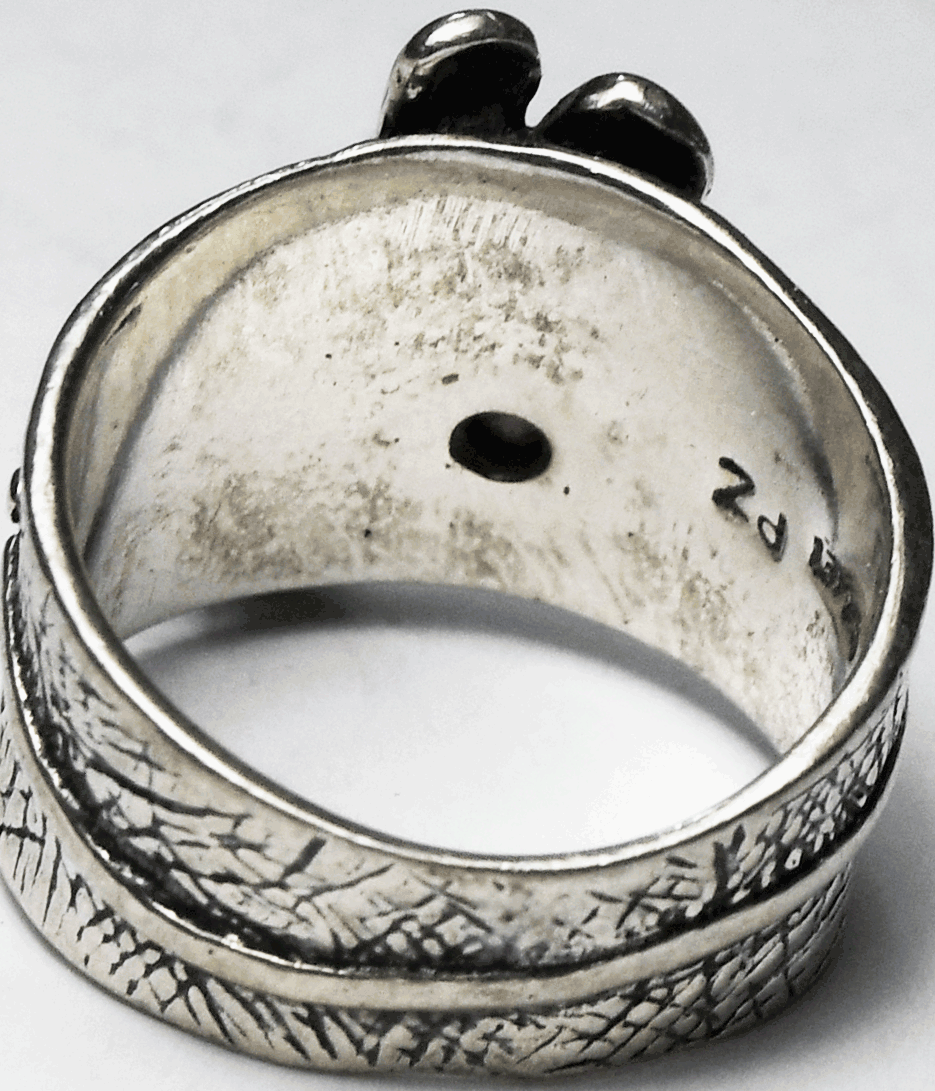 Or Paz Sterling Silver Red Rhodolite Dragonfly Ring 18mm Size 8-1/2