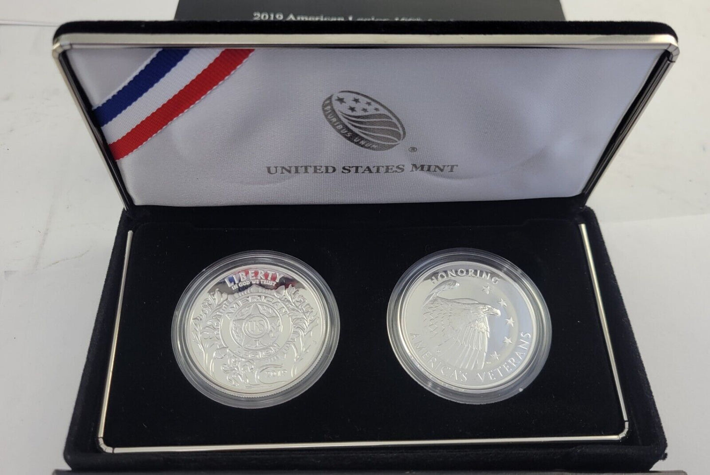 2019 American Legion 100th Anniversary Silver Proof Dollar Medal Set w/COA Boxed