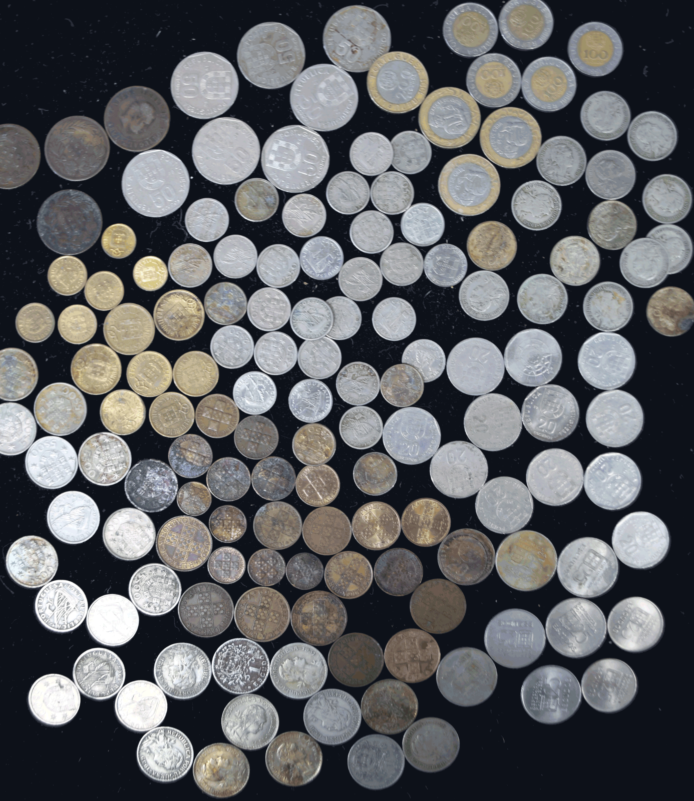 151pc Portugal Coins Lot 1 5 10 20 25 50 100 200 Escudos 1883-2000